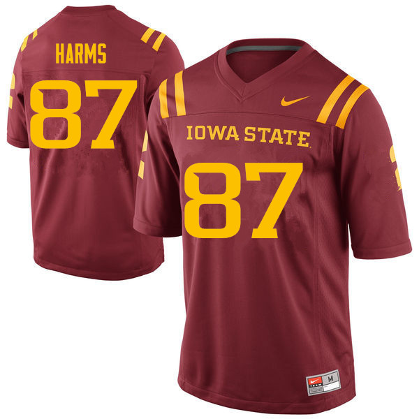 Men #87 Sam Harms Iowa State Cyclones College Football Jerseys Sale-Cardinal